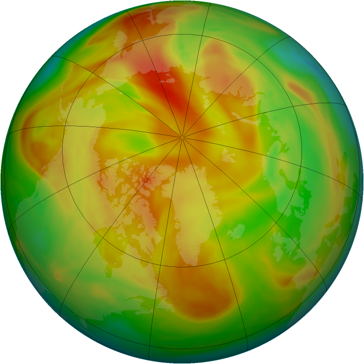 Arctic ozone map for 27 April 2007